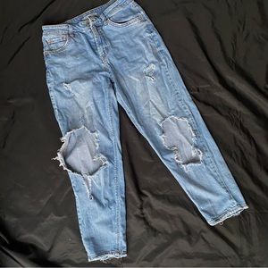 Ripped boyfriend jeans